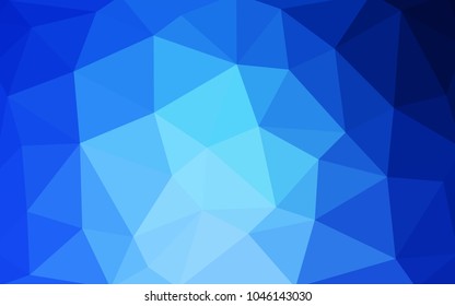 Light BLUE vector polygonal illustration, which consist of triangles. Triangular design for your business. Creative geometric background in Origami style with gradient