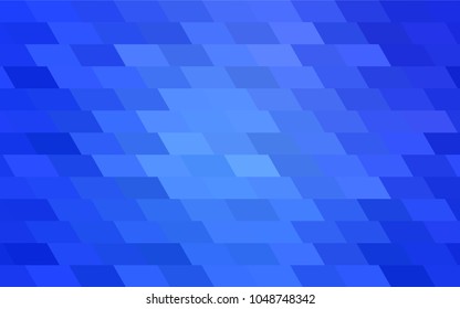 Light BLUE vector polygonal illustration consisting of rectangles. Rectangular design for your business. Creative geometric background in origami style with gradient.
