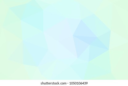 Light BLUE vector polygonal illustration, which consist of triangles. Triangular pattern for your business design. Geometric background in Origami style with gradient. 
