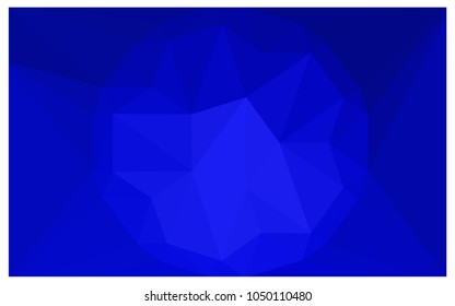 Light BLUE vector polygonal illustration, which consist of triangles with a gemstone in center. Triangular design of a huge diamond for your business. Creative geometric background of gems.