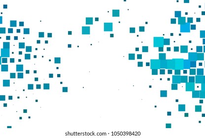 Light BLUE vector polygonal illustration consisting of rectangles. Rectangular design for your business. Creative geometric background in origami style with gradient.