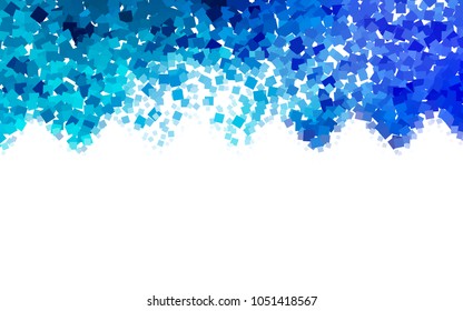 Light BLUE vector polygonal illustration, which consist of rectangles. Rectangular pattern for your business design. Geometric background in Origami style with gradient. 