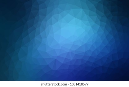 Light BLUE vector polygonal illustration, which consist of triangles. Triangular pattern for your business design. Geometric background in Origami style with gradient. 