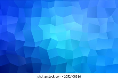 Light BLUE vector polygonal illustration, which consist of rectangles. Rectangular pattern for your business design. Geometric background in Origami style with gradient. 