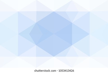 Light BLUE vector polygonal illustration, which consist of triangles. Triangular design for your business. Creative geometric background in Origami style with gradient
