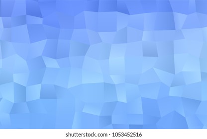 Light BLUE vector polygonal illustration consisting of rectangles. Rectangular design for your business. Creative geometric background in origami style with gradient.