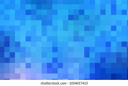 Light BLUE vector polygonal illustration consisting of rectangles. Rectangular design for your business. Creative geometric background in origami style with gradient.