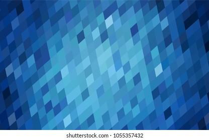 Light BLUE vector polygonal illustration, which consist of rectangles. Rectangular pattern for your business design. Geometric background in Origami style with gradient. 