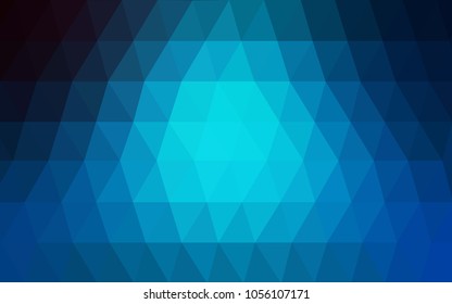Light BLUE vector polygonal illustration, which consist of triangles. Triangular design for your business. Creative geometric background in Origami style with gradient