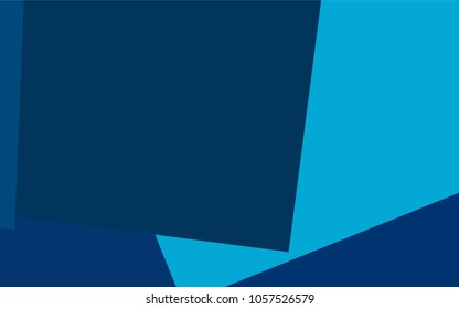 Light BLUE vector polygonal illustration, which consist of rectangles. Rectangular pattern for your business design. Geometric background in Origami style with gradient. 