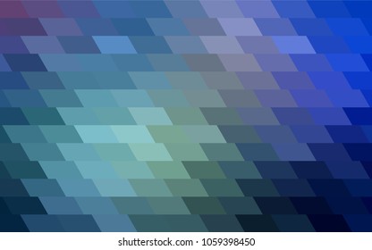Light BLUE vector polygonal illustration consisting of rectangles. Rectangular design for your business. Creative geometric background in origami style with gradient.
