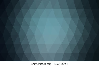 Light BLUE vector polygonal illustration, which consist of triangles. Triangular pattern for your business design. Geometric background in Origami style with gradient. 