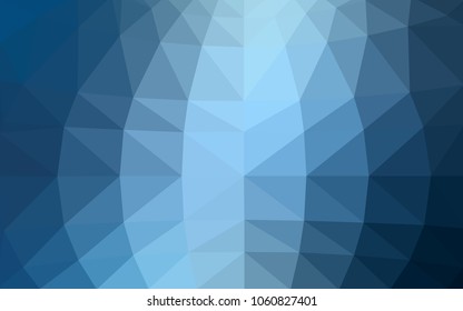 Light BLUE vector polygonal illustration, which consist of triangles. Triangular design for your business. Creative geometric background in Origami style with gradient