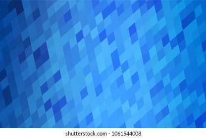 Light BLUE vector polygonal illustration, which consist of rectangles. Rectangular pattern for your business design. Geometric background in Origami style with gradient. 