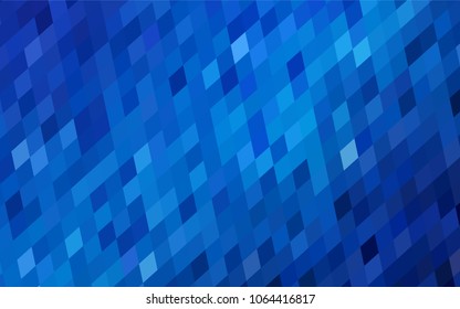 Light BLUE vector polygonal illustration consisting of rectangles. Rectangular design for your business. Creative geometric background in origami style with gradient.