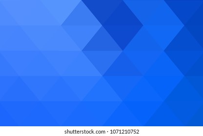 Light BLUE vector polygonal illustration, which consist of triangles. Triangular pattern for your business design. Geometric background in Origami style with gradient. 