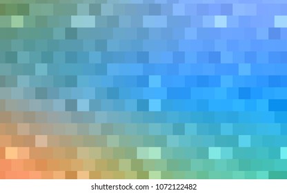 Light BLUE vector polygonal illustration, which consist of rectangles. Rectangular pattern for your business design. Geometric background in Origami style with gradient. 