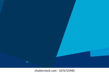 Light BLUE vector polygonal illustration, which consist of rectangles. Rectangular pattern for your business design. Geometric background in Origami style with gradient. 