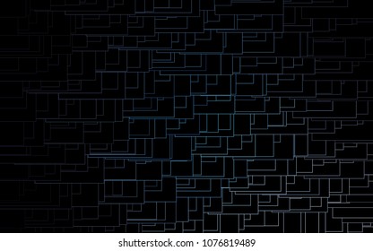 Light BLUE vector polygonal illustration, which consist of rectangles. Rectangular pattern for your business design. Geometric background in Origami style with gradient. 