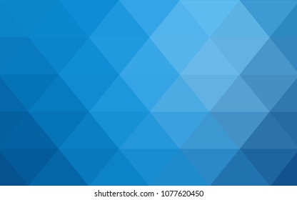 Light BLUE vector polygonal illustration, which consist of triangles. Triangular pattern for your business design. Geometric background in Origami style with gradient. 