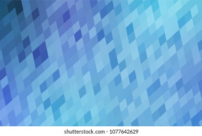 Light BLUE vector polygonal illustration, which consist of rectangles. Rectangular pattern for your business design. Geometric background in Origami style with gradient. 