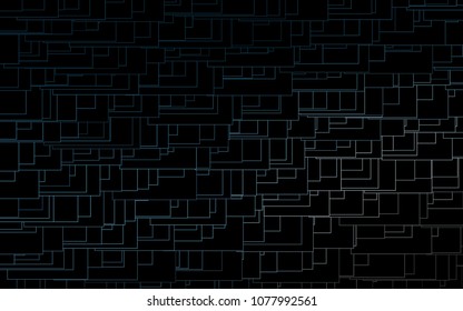 Light BLUE vector polygonal illustration, which consist of rectangles. Rectangular pattern for your business design. Geometric background in Origami style with gradient. 