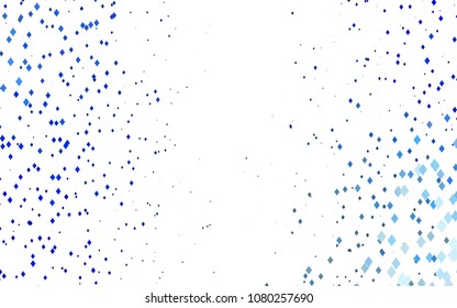 Light BLUE vector polygonal illustration, which consist of rectangles. Rectangular pattern for your business design. Geometric background in Origami style with gradient. 