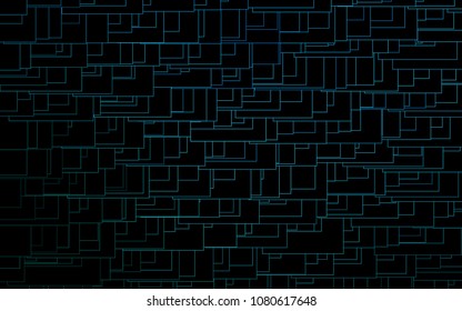 Light BLUE vector polygonal illustration consisting of rectangles. Rectangular design for your business. Creative geometric background in origami style with gradient.