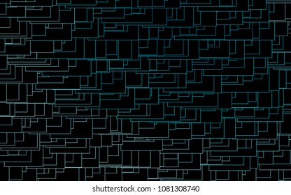 Light BLUE vector polygonal illustration consisting of rectangles. Rectangular design for your business. Creative geometric background in origami style with gradient.