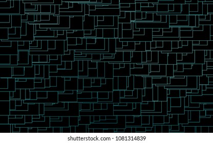 Light BLUE vector polygonal illustration consisting of rectangles. Rectangular design for your business. Creative geometric background in origami style with gradient.