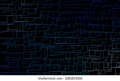 Light BLUE vector polygonal illustration, which consist of rectangles. Rectangular pattern for your business design. Geometric background in Origami style with gradient. 