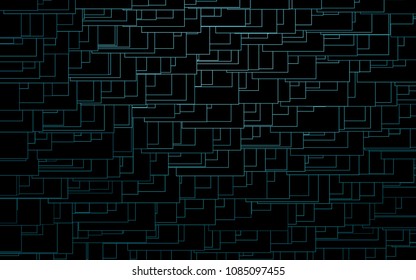 Light BLUE vector polygonal illustration, which consist of rectangles. Rectangular pattern for your business design. Geometric background in Origami style with gradient. 