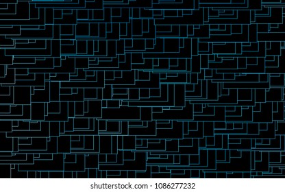 Light BLUE vector polygonal illustration consisting of rectangles. Rectangular design for your business. Creative geometric background in origami style with gradient.
