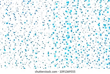 Light BLUE vector polygonal illustration, which consist of rectangles. Rectangular pattern for your business design. Geometric background in Origami style with gradient. 