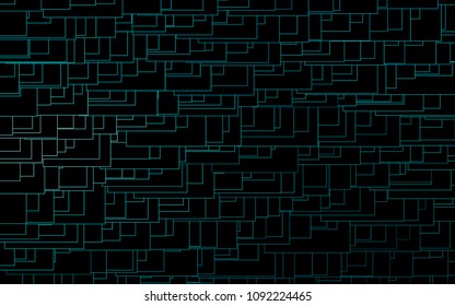 Light BLUE vector polygonal illustration, which consist of rectangles. Rectangular pattern for your business design. Geometric background in Origami style with gradient. 