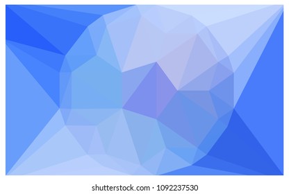 Light BLUE vector polygonal illustration, which consist of triangles with a gemstone in center. Triangular design of a huge diamond for your business. Creative geometric background of gems.