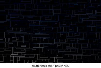 Light BLUE vector polygonal illustration consisting of rectangles. Rectangular design for your business. Creative geometric background in origami style with gradient.