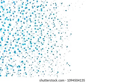Light BLUE vector polygonal illustration, which consist of rectangles. Rectangular pattern for your business design. Geometric background in Origami style with gradient. 