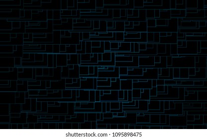 Light BLUE vector polygonal illustration, which consist of rectangles. Rectangular pattern for your business design. Geometric background in Origami style with gradient. 
