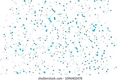 Light BLUE vector polygonal illustration consisting of rectangles. Rectangular design for your business. Creative geometric background in origami style with gradient.