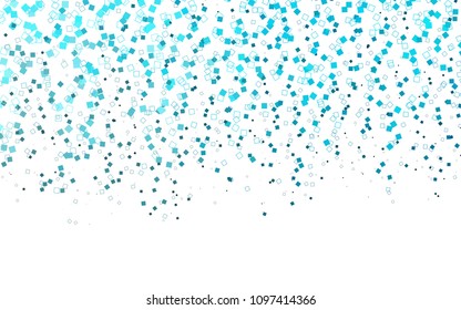 Light BLUE vector polygonal illustration, which consist of rectangles. Rectangular pattern for your business design. Geometric background in Origami style with gradient. 