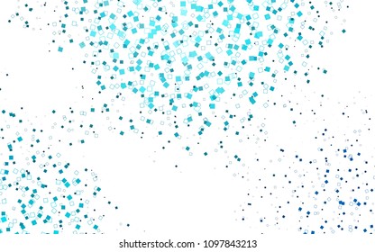 Light BLUE vector polygonal illustration, which consist of rectangles. Rectangular pattern for your business design. Geometric background in Origami style with gradient. 