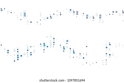 Light BLUE vector polygonal illustration consisting of rectangles. Rectangular design for your business. Creative geometric background in origami style with gradient.