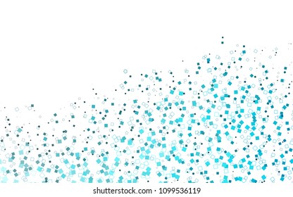 Light BLUE vector polygonal illustration, which consist of rectangles. Rectangular pattern for your business design. Geometric background in Origami style with gradient. 