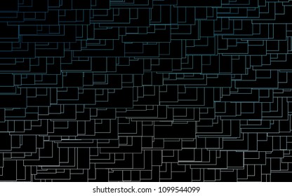 Light BLUE vector polygonal illustration consisting of rectangles. Rectangular design for your business. Creative geometric background in origami style with gradient.