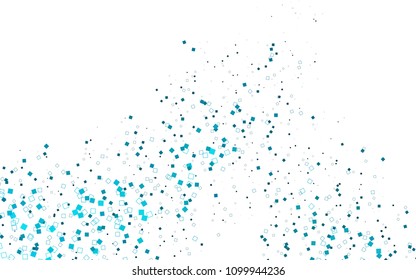 Light BLUE vector polygonal illustration, which consist of rectangles. Rectangular pattern for your business design. Geometric background in Origami style with gradient. 