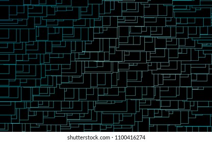 Light BLUE vector polygonal illustration consisting of rectangles. Rectangular design for your business. Creative geometric background in origami style with gradient.