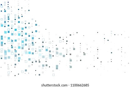 Light BLUE vector polygonal illustration consisting of rectangles. Rectangular design for your business. Creative geometric background in origami style with gradient.
