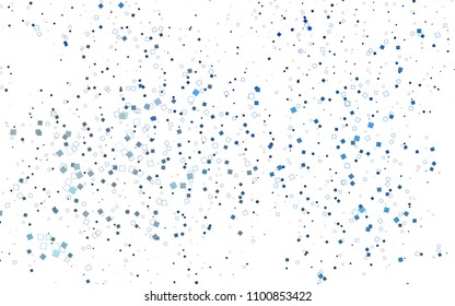 Light BLUE vector polygonal illustration consisting of rectangles. Rectangular design for your business. Creative geometric background in origami style with gradient.