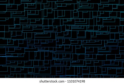Light BLUE vector polygonal illustration, which consist of rectangles. Rectangular pattern for your business design. Geometric background in Origami style with gradient. 